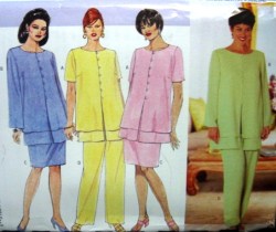 4874 EZ Butterick TUNIC, OVERLAY, SKIRT, PANTS PATTERN 14W-18W,  20-24W,  26-30W choice